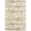 Ivory and Taupe Rectangular Oriental Synthetic Rug