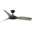 54" Antique Bronze Ceiling Fan with Grey Weathered Wood Blades