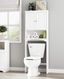 White Over-The-Toilet Storage Cabinet with Adjustable Shelving