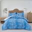 Light Blue Foliage Microfiber Twin Bed in a Bag Set