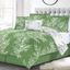 Sage and White Foliage Microfiber Twin Comforter Set