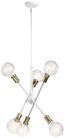 Cosmic Radiance 20" White Modern Sputnik Chandelier