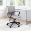 Contemporary Gray Mesh and Leather Swivel Arm Chair