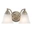 Elegant Antique Brass Vanity Light with Alabaster Glass Shades