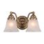 Elegant Antique Brass Vanity Light with Alabaster Glass Shades