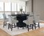 Black and Gray 7-Piece Counter Height Dining Set with Cushioned Chairs