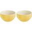 Citron Yellow Ceramic 2-Piece Round Bowl Set