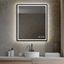 Elegant 30" x 36" Silver-Gold LED Vanity Bathroom Mirror