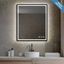 Elegant 30" x 36" Silver-Gold LED Vanity Bathroom Mirror