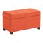 Tangerine Tufted Fabric Storage Ottoman with Soft-Close Hinge