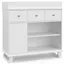 White Modern Nursery Changing Table Dresser with Drawers