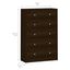 Portland Extra Deep 5-Drawer Vertical Chest in Coffee Brown