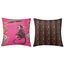 Vibrant Double-Sided Monkey and Cheetah Velvet Pillow