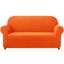 Subrtex Spandex Stretch Textured Grid Sofa Cover in Vibrant Orange