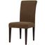 Coffee Stretch Textured Plaid Dining Chair Slipcover Set of 2