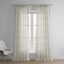 Suez Natural Embroidered Faux Linen Sheer Curtain Panel 50W x 84L