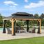 Black Weather-Resistant Polyester Mosquito Netting for 12' x 16' Gazebos