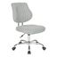 Fog Gray Ergonomic Armless Swivel Office Chair with Chrome Base