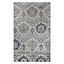 Augusta Deep Royal 4' x 6' Floral Damask Synthetic Area Rug