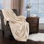 Linen Plush Microfiber Fleece Throw Blanket