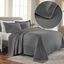 Superior Gray Cotton Twin Bedspread Set with Pillow Shams