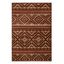 Tampa Maroon Southwestern Geometric Medallion Area Rug, 5' x 8'