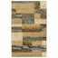 Modern Geometric Beige & Light Blue Synthetic Area Rug, 8' x 10'