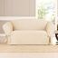 Natural Heavyweight Cotton Duck Loveseat Slipcover with Ties