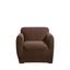 Chocolate Stretch Polyester Spandex Chair Slipcover