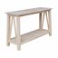 Eco-Friendly Parawood Surrey Console Table with Storage - Unfinished