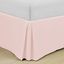 Blush Pink Pleated Microfiber Twin Bed Skirt