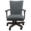 Aqua Marine 38" Upholstered Swivel Dining Chair with Solid Wood Base