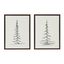 Minimalist Evergreen Trees Black and White Canvas Art Set