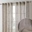 Taupe Long Faux Linen Sheer Grommet Curtains