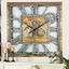 Oversized Square Wood and Stone Gear Wall Clock