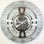 Oversized Silver Grey Wall Clock with Real Moving Gears