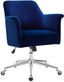 Peyton Retro Blue Velvet Swivel Adjustable Desk Chair