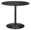 Black Round Metal Pedestal Dining Table with MDF Top