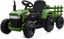 12V Green Ride-On Tractor with Trailer and LED Lights