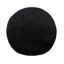 Contemporary 20" Black Velvet Round Decorative Pillow