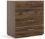 Walnut Medium Wood 4-Drawer Chest with Steel Handles