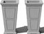 Elegant Brixton Estate 28" Gray High-Grade Polypropylene Planter - 2 Pack