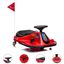 Red 24V Electric Drifting Go-Kart with Safety Features