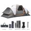 EchoSmile Gray and White 2-Person Pop-Up Camping Tent