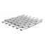 Beveled Silver Glass Brick Mosaic Wall Tile Sheet