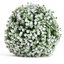 7" Green and White Plastic Baby's Breath Topiary Ball