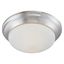 Classic Vine Curl 15" Brushed Nickel Ceiling Light with Frosted Glass