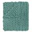 Luxurious Aqua Chunky Knit Wool Throw 50" x 40"