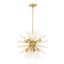 Timber 8-Light Brass Starburst Pendant Chandelier