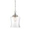 Brushed Nickel Mini Pendant with Clear Glass Shade